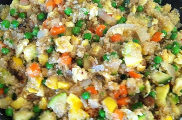 Delicious Healthy “Fried” Quinoa (Can Be Made Vegan With Omission of Egg)